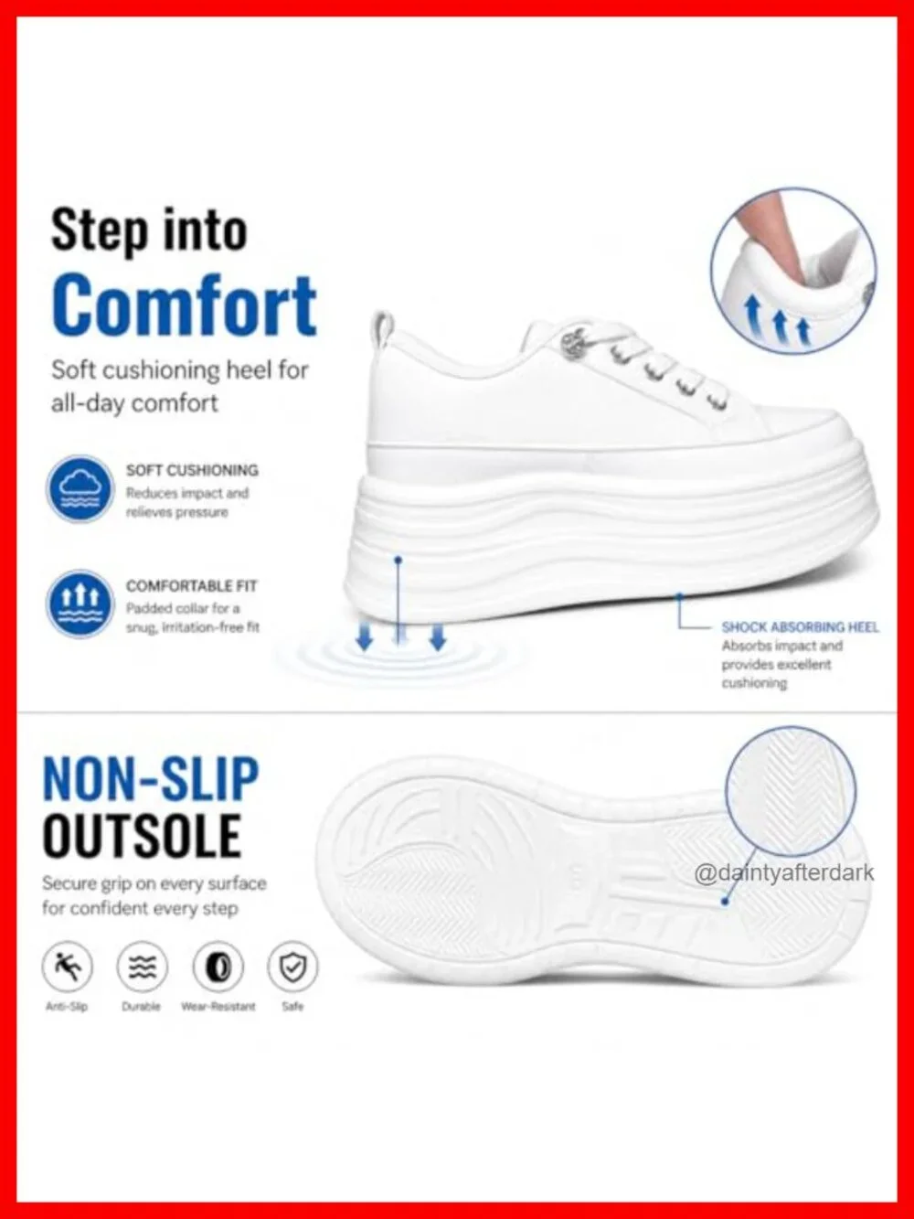 Women's Chunky Platform Sneakers Fashion Casual Walking Shoes Glitter
